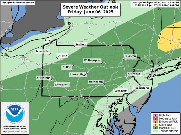 Washington County, MD, Franklin County, PA, may see strong storms June 6