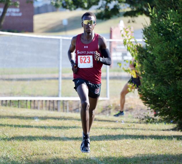 Two races, two victories: Saint James senior James Mirembe hitting stride in cross country