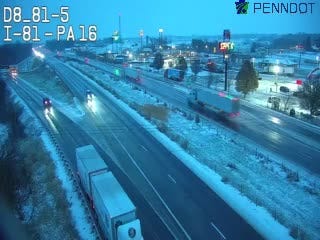 Speed reduced on Interstate 81 in Pennsylvania due to winter storm
