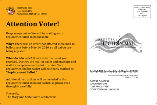 Maryland mail-in ballot mistake: The latest news and what comes next