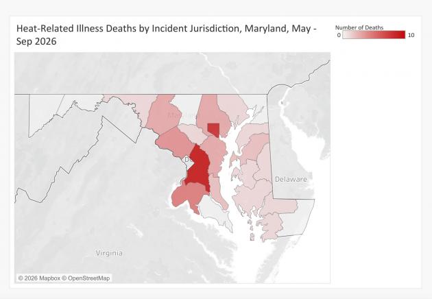 Maryland sets new recorded high for heat-related deaths