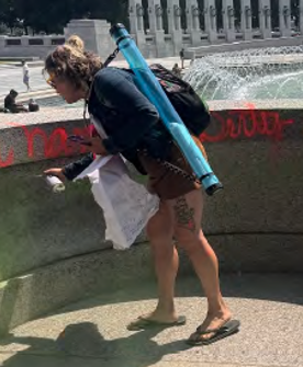World War II Memorial vandalism suspect arrested, facing felony charges